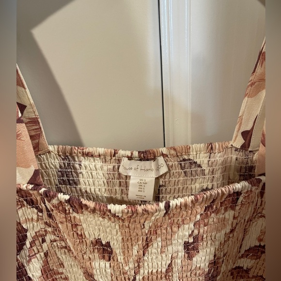 House of Harlow 1960 Muted Pink Floral Ruffled Maxi Sundress NWOT Size Small - Picture 4 of 9